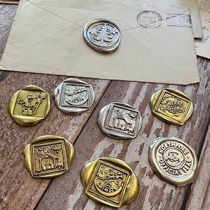 Set di 8 sigilli di ceralacca natalizi