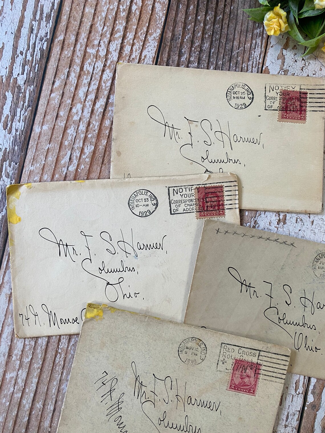 Set of 4 Vintage Postal Covers Etsy
