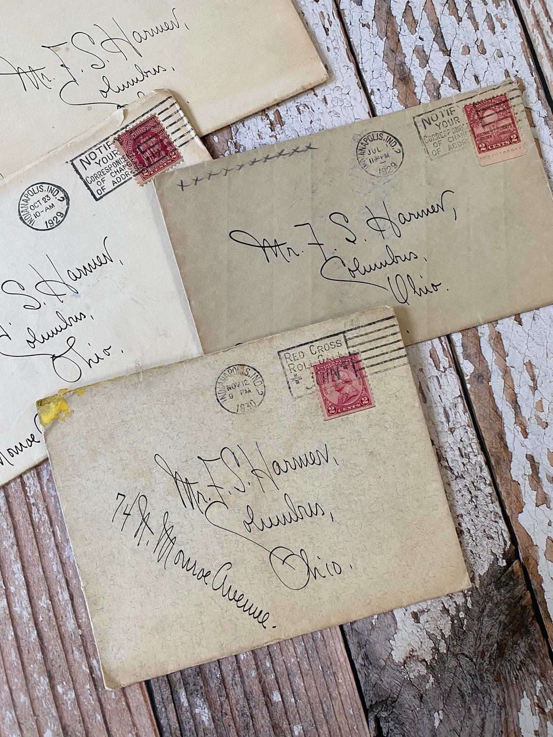 Set of 4 Vintage Postal Covers Etsy