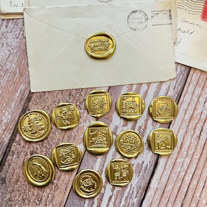 Set di 13 sigilli di ceralacca natalizi _ Babbo Natale
