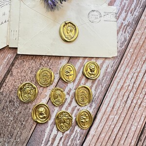 Set di 10 sigilli di ceralacca a tema vintage vittoriano con rose, sagome, cherubini e angeli