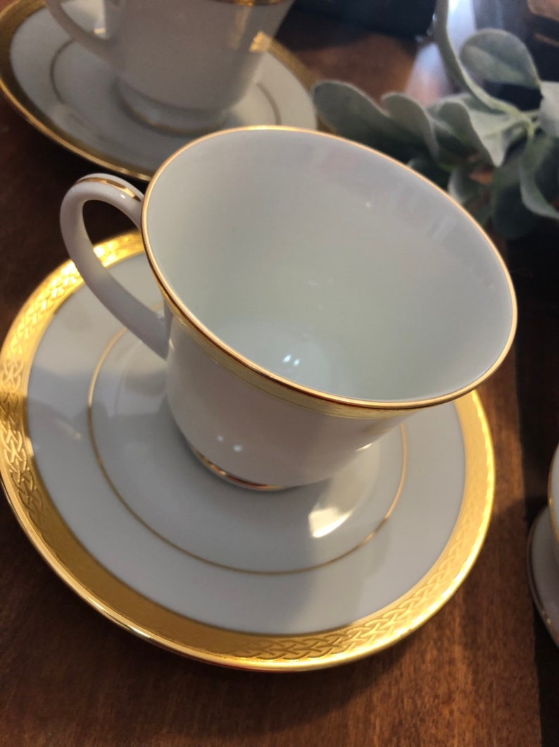 Noritake Contemporary Fine China SERVICE FOR 8 Queens Gold | Etsy