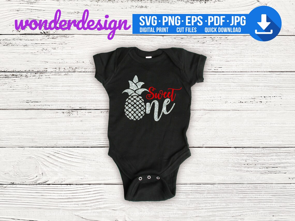 Download Sweet one SVG Pineapple 1st birthday Cricut SVG Cameo File ...
