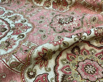 Gorgeous Dusty Rose Pink  Blend Linen Sold By the yard