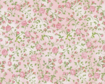 Gorgeous Romance Blush Pink Roses Fabric sold By The Yard