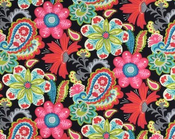 Floral Delight ' Flower Colorful Garden  Spectrum Fabric sold by the yard