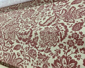 Beautiful Magnolia Floral Flowers Cotton Duck Upholstery Leaves Tan Fabric sold by the yard