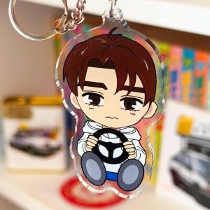 Takumi Fujiwara Initial D Acrylic Keychain: Kawaii Anime Manga Ita Bag Charm