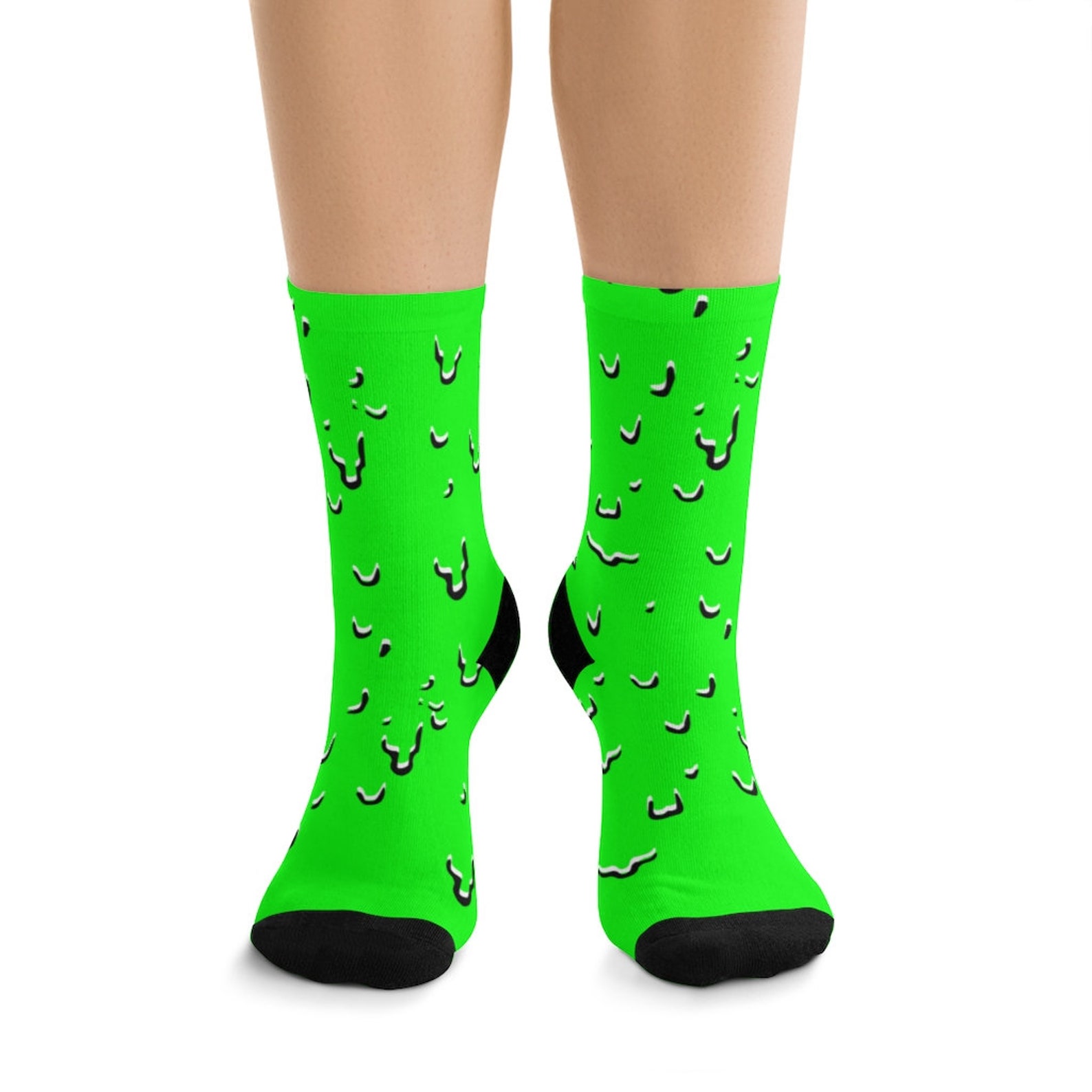 Toxic Green Slime Socks | Etsy