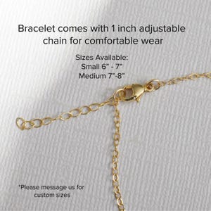 Bracelet coms with 1" adjustable chaing for comfortable wear.