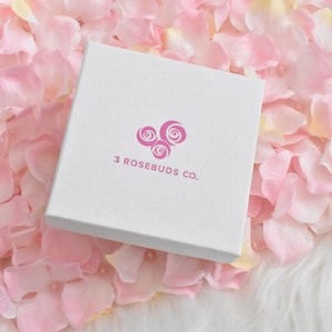 3 Rosebuds Shop. eco friendly packaging for all jewelry.