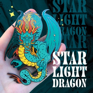 Starlight Dragon Hard Enamel Pin (3.5&quot;)