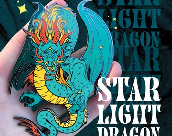 Starlight Dragon Hard Enamel Pin (3.5")