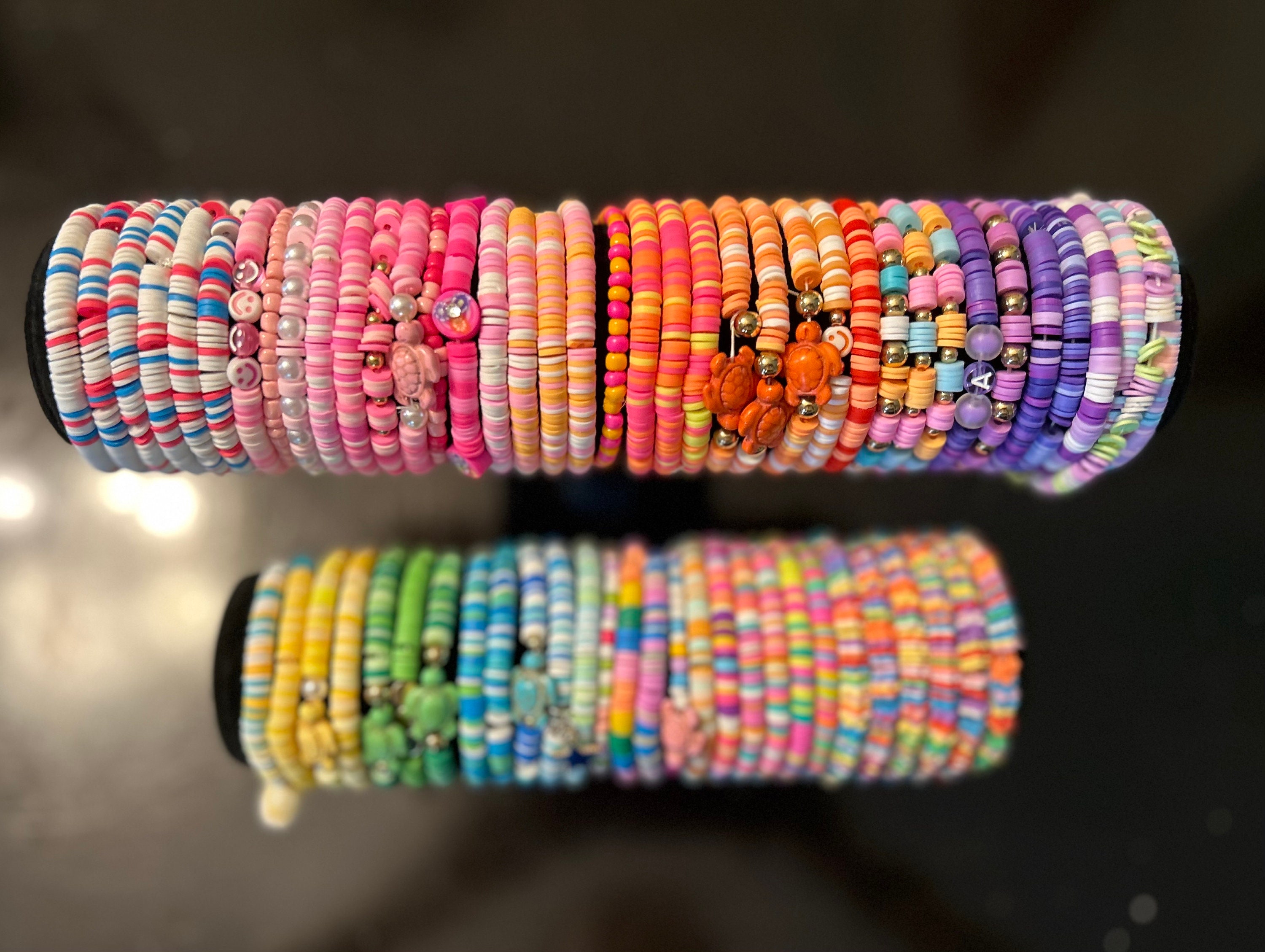 purple clay bead bracelets inspo｜TikTok Search