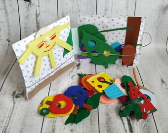Very Hungry Caterpillar Set In Box Ist Ein Montessori Korb Etsy