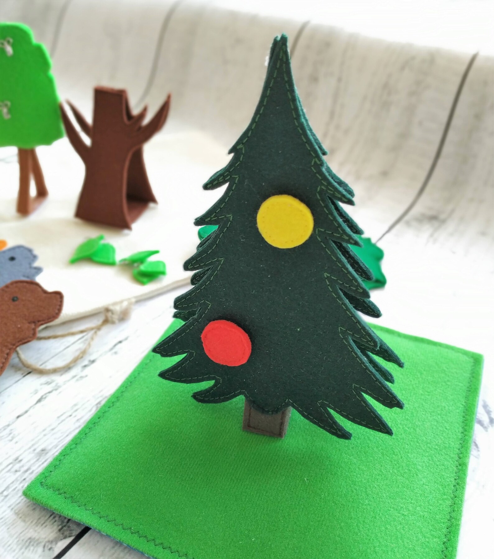 Finger puppet set Felt animals. Fidget toy. Puppet. Etsy