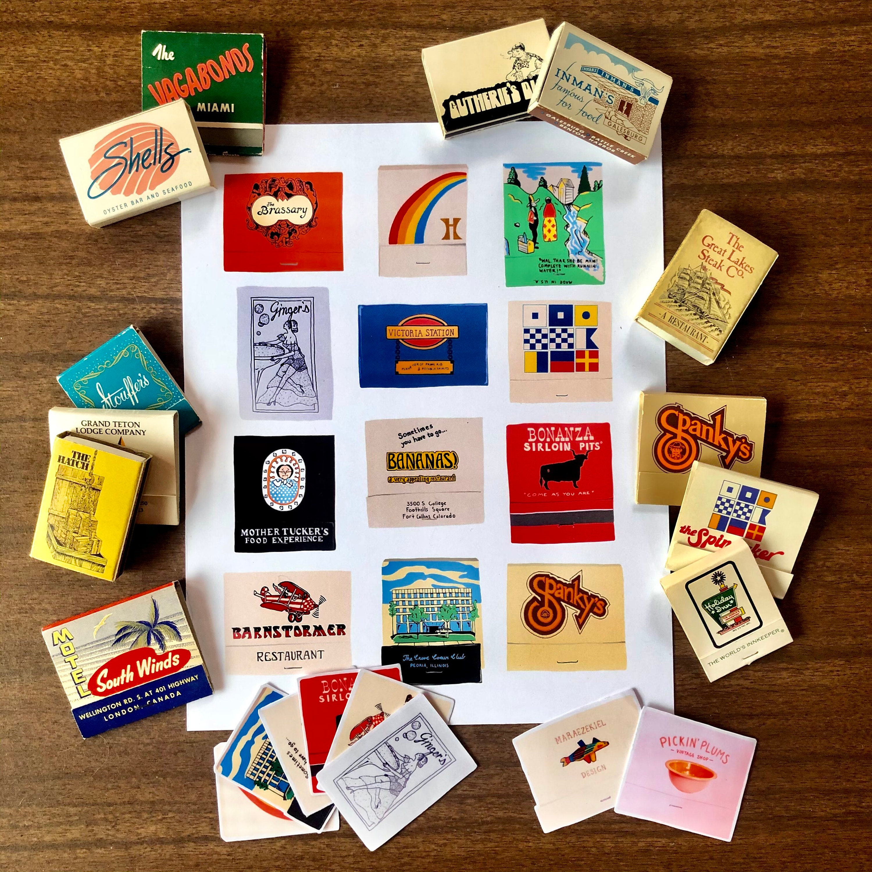 Matchbook Print and Matchbooks Etsy