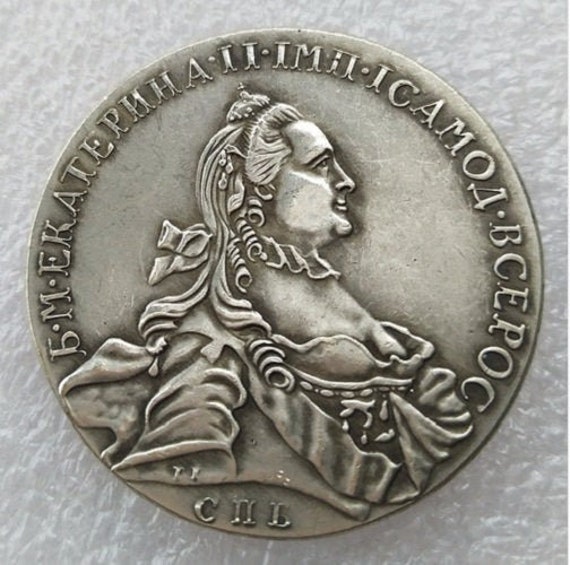 1762年 エカチェリーナ2世 ロシア ルーブル 歴史的ノベルティ