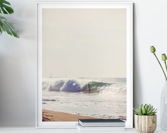 Ocean print Wave Surfing Beach photography Coastal wall art Beach house decor Printable Downloadable Nature photography Ocean art poster