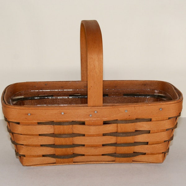 Vintage 1995 Longaberger Basket - Heartland Small Chore - Made in Dresden, Ohio USA - Signed