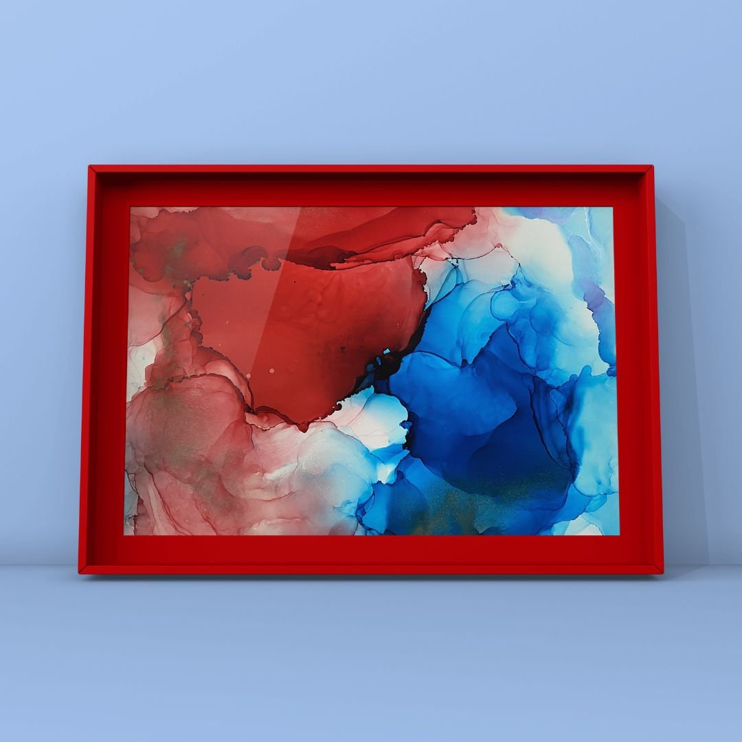 16 X 20 Whimsical Alcohol Ink Art for Your Home Gallery Collection