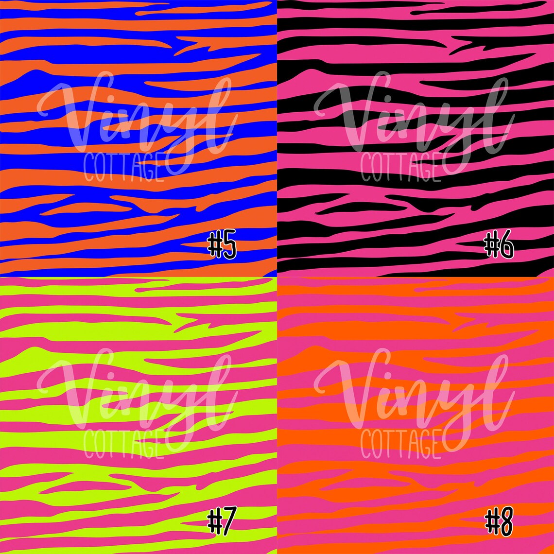 Tiger Stripes Print Vinyl Animal Print HTV Purple Gold Etsy