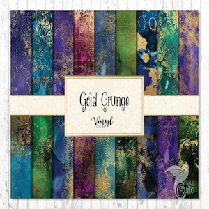 Gold Grunge Patterned Vinyl | Printed HTV | Printed Adhesive Vinyl | Craft Vinyl
