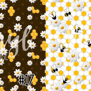 Honeycomb Pattern Vinyl, Bee Print Vinyl, Daisy Printed HTV, Pattern Heat Transfer Vinyl, Printed Adhesive Vinyl, Craft Vinyl image 6