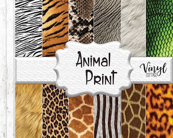 Animal Print Vinyl, Leopard Print HTV, Pattern Heat Transfer Vinyl, Printed Adhesive Vinyl, Craft Vinyl