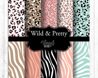 Leopard & Zebra Print Vinyl: HTV or Adhesive Craft Vinyl Wild and Pretty