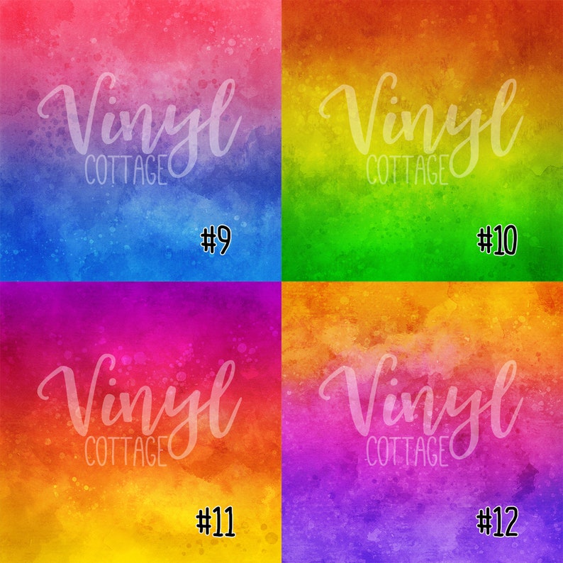 Bright Ombre Pattern Vinyl Gradient Print HTV Pink Purple Etsy