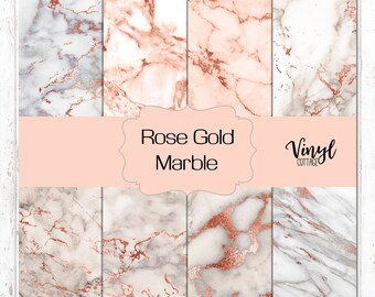 Rose Gold Marble Pattern Vinyl, Exotic Animal Print Vinyl