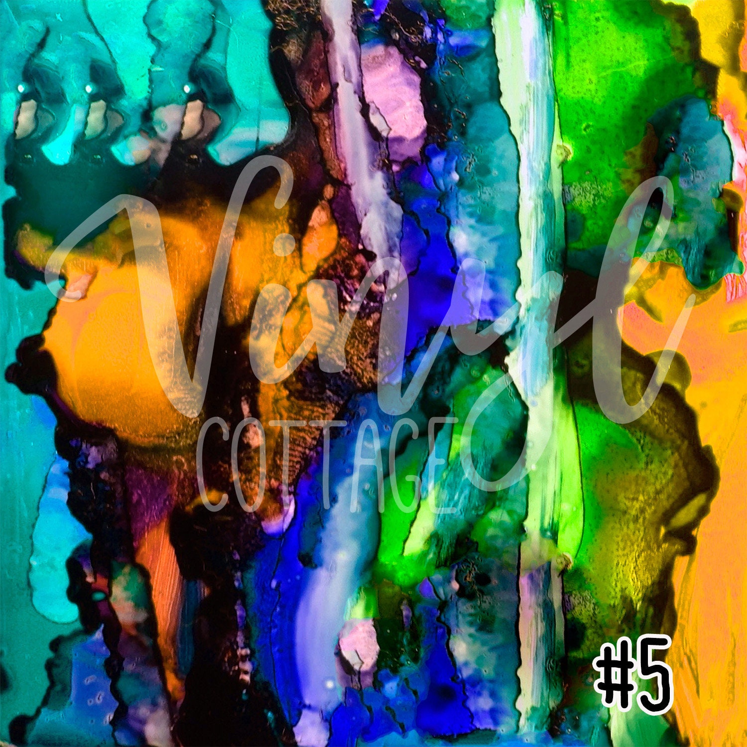 Alcohol Ink Pattern Vinyl, Abstract Print Vinyl, Printed HTV, Heart ...
