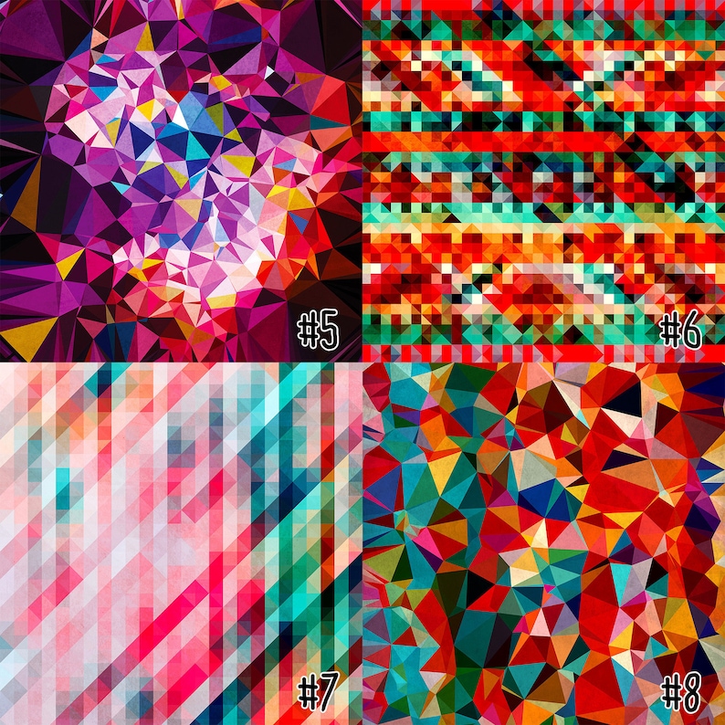Triangle Abstract Pattern Vinyl, Geometric Print Vinyl, Printed HTV ...