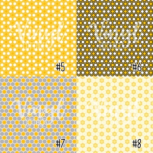 Honeycomb Pattern Vinyl, Bee Print Vinyl, Daisy Printed HTV, Pattern Heat Transfer Vinyl, Printed Adhesive Vinyl, Craft Vinyl image 3