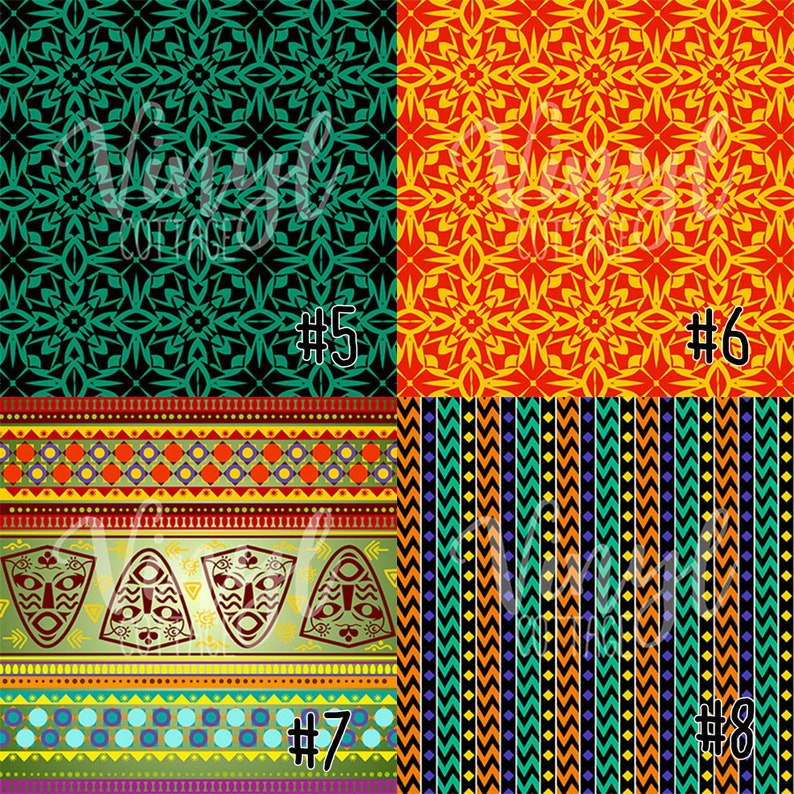 Africa Kente Print Vinyl Leopard Print HTV African Pattern image 2