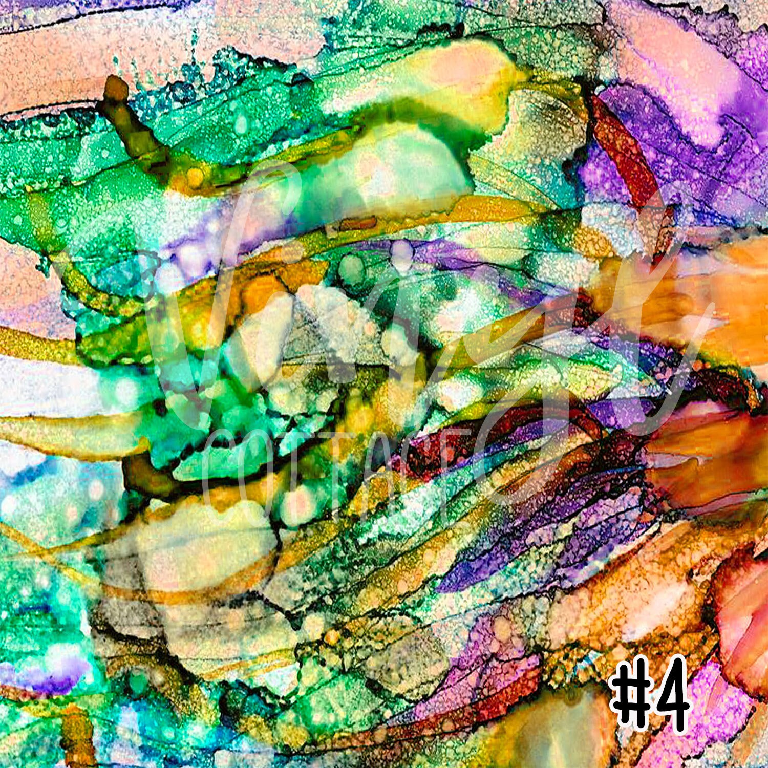 Alcohol Ink Pattern Vinyl, Abstract Print Vinyl, Printed HTV, Heart ...