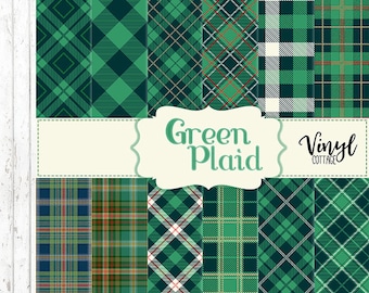 Green Plaid Print Vinyl, Buffalo Printed HTV, Pattern Heat Transfer Vinyl, Printed Adhesive Vinyl, Craft Vinyl