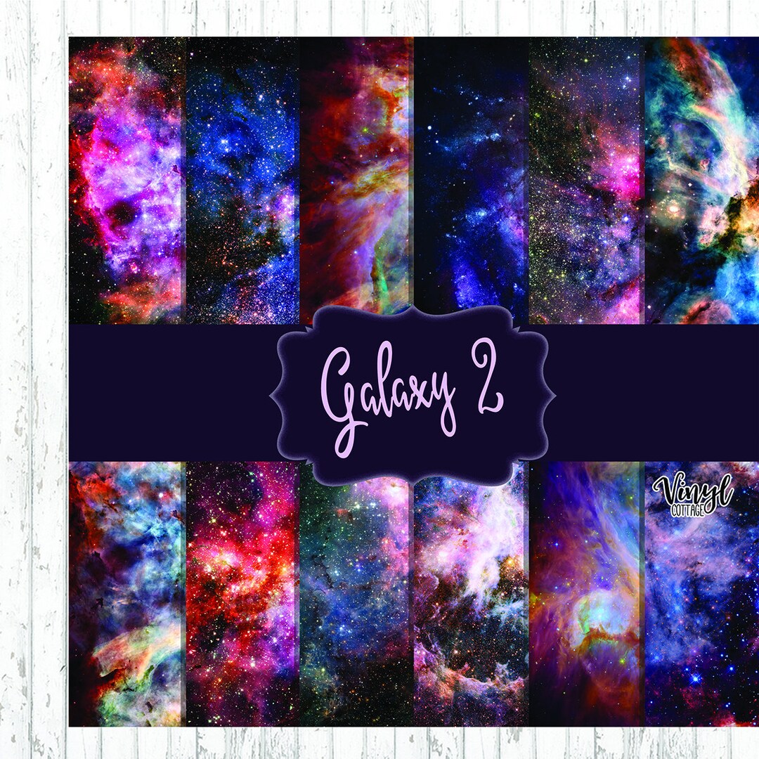 Galaxy 2 Pattern Vinyl, Galaxy Print Vinyl, Constellation Printed HTV