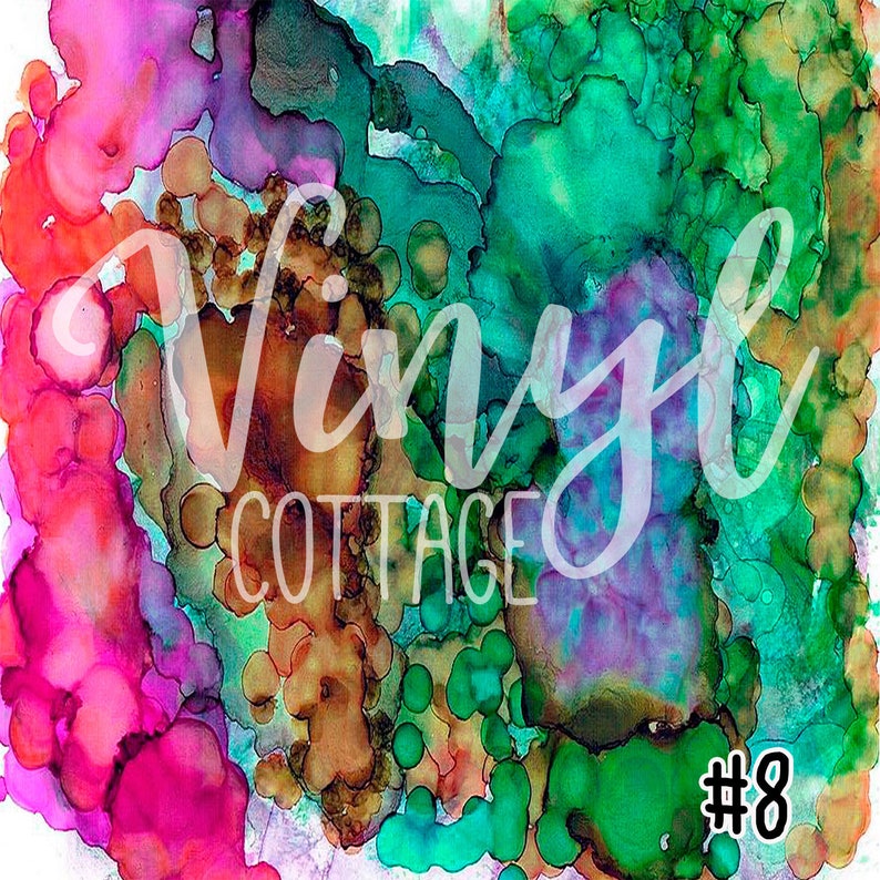 alcohol ink pattern vinyl abstract print vinyl printed htv etsy