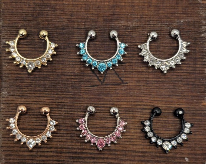 Septum Ring, Nose Jewelry, Fake Piercing, Faux Septum Ring, Rose Gold Septum, Fake Septum Ring, Septum - By Quagen -  Gift