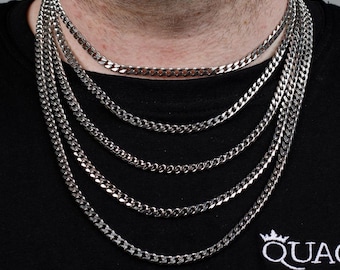 5MM Stainless Steel Miami Cuban Link Chain Necklace
