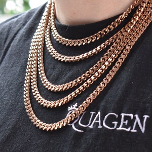 Cuban rose gold chain hotsell