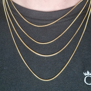 Cadena de oro de 18K quilates, Plata, Cadena de eslabones Cubanos de Miami, Collar de eslabones Cubanos de oro, Acero inoxidable