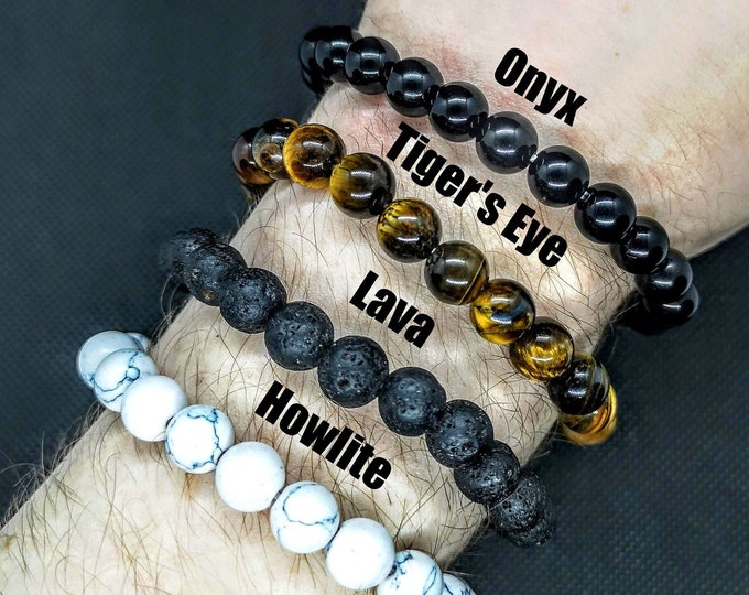 Bracelet, Anxiety Bracelet, Positive Energy Healing Crystals for Mental Health, Stress Relief Gift - Jewelry Valentine's Day Gift