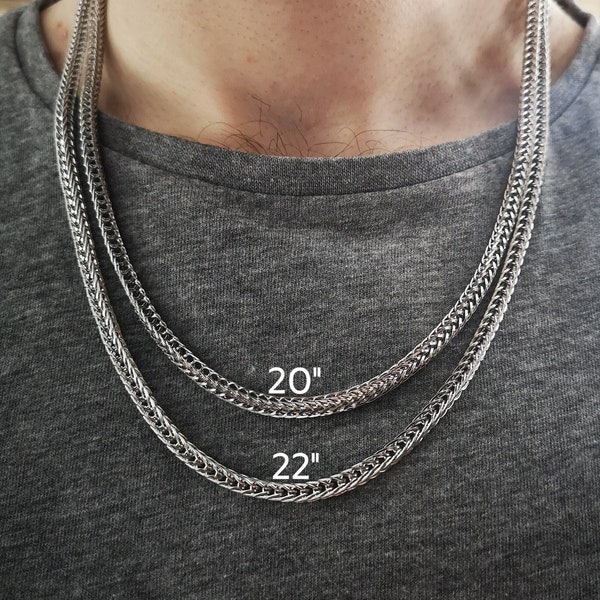 316L Silver Chain, Silver Foxtail Chain Necklace - Jewelry  - Irish Silver
