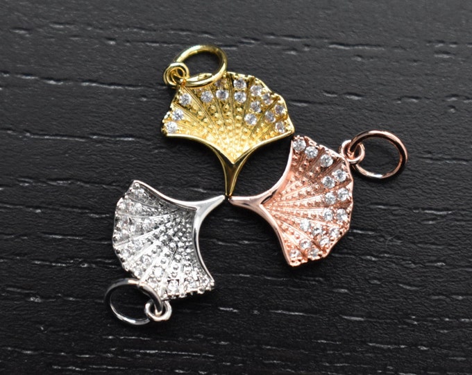 Elegant Handmade Seashell Pendant with Cubic Zirconia - Perfect Gift for Her, Authentic Irish Jewellery from Northern Ireland