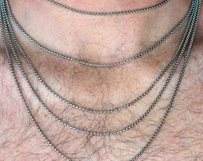 2MM Silver Rolo Chain, Dainty Chain, Delicate Chain, Thin Chain Silver Rolo Link Necklace, Stainless Steel, Round Rolo Necklace, Steel Chain