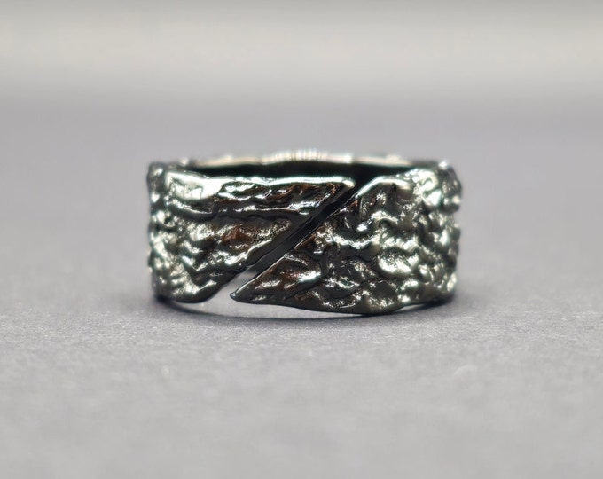2MM Black Stainless Steel Adjustable Ring, Hypoallergenic, Fade Resistant, Gift for Him or Her
