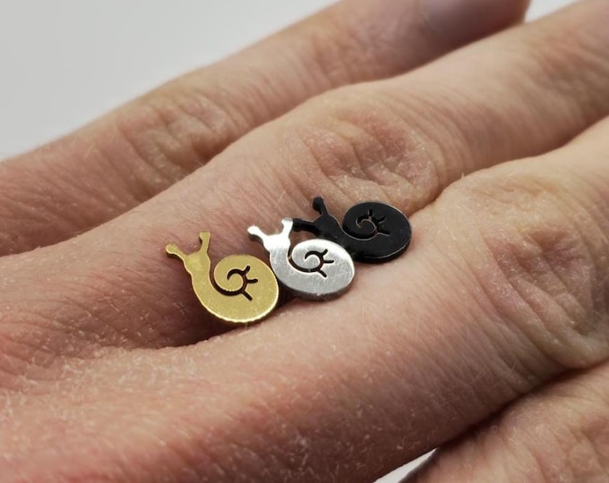 Snail Stud Earrings in Stainless Steel, Wildlife Animal Studs with Backs, Authentic Irish Jewellery from Northern Ireland